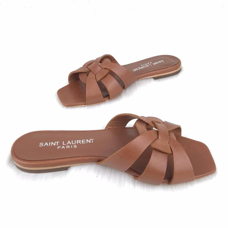 yves saint laurent ayakkabi terlik taba renk