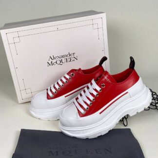 alexander mcqueen ayakkabi tread kirmizi sneakers