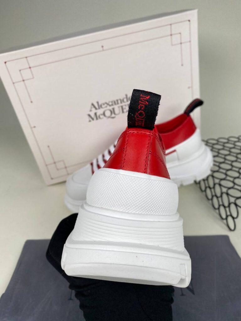 alexander mcqueen ayakkabi tread kirmizi sneakers