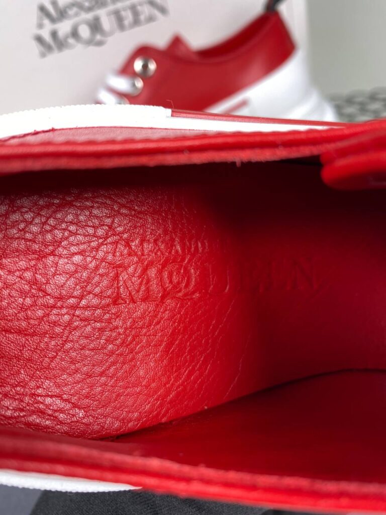 alexander mcqueen ayakkabi tread kirmizi sneakers