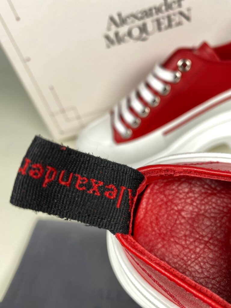 alexander mcqueen ayakkabi tread kirmizi sneakers