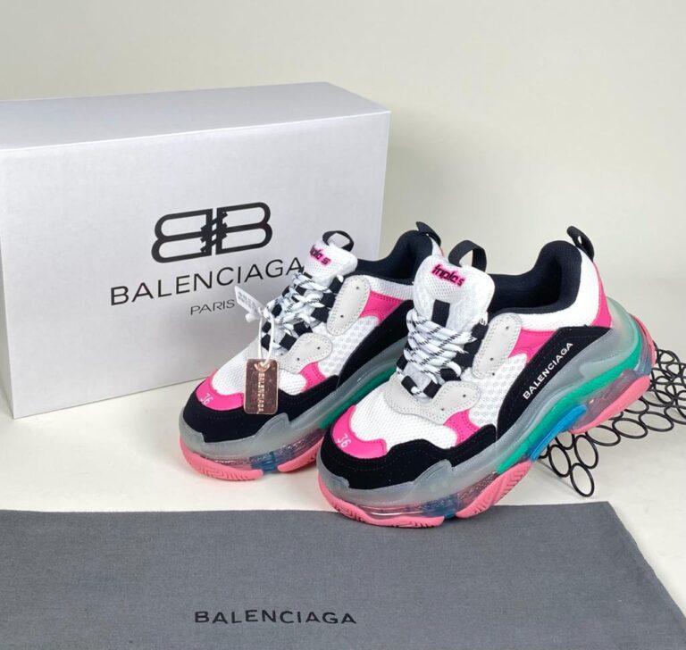 balenciaga ayakkabi sneaker triple s beyaz pembe ithal
