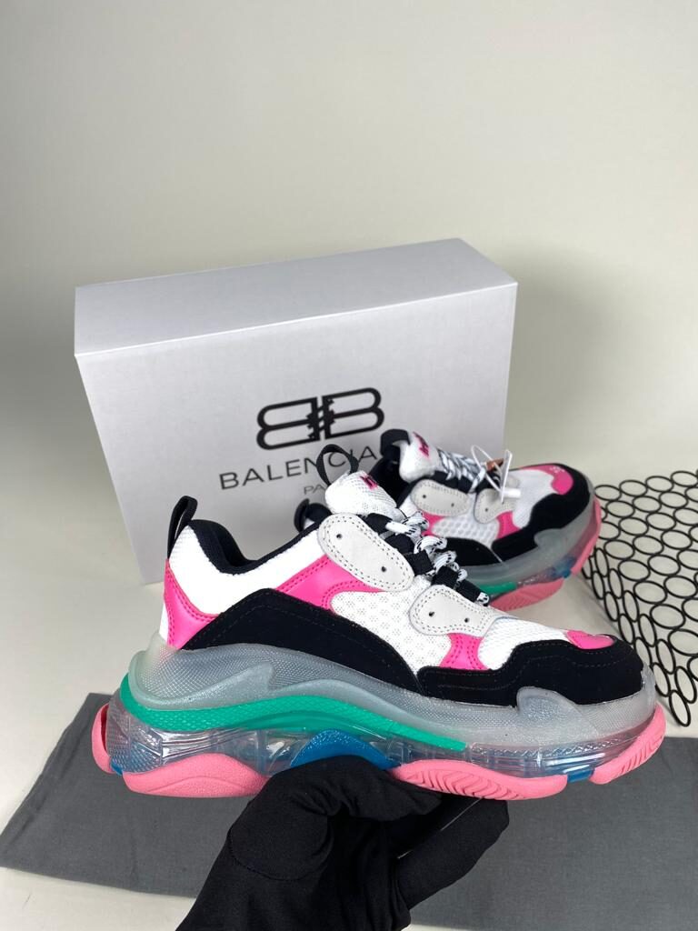 balenciaga ayakkabi sneaker triple s beyaz pembe ithal