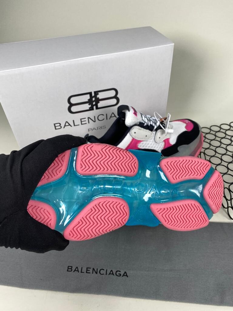 balenciaga ayakkabi sneaker triple s beyaz pembe ithal