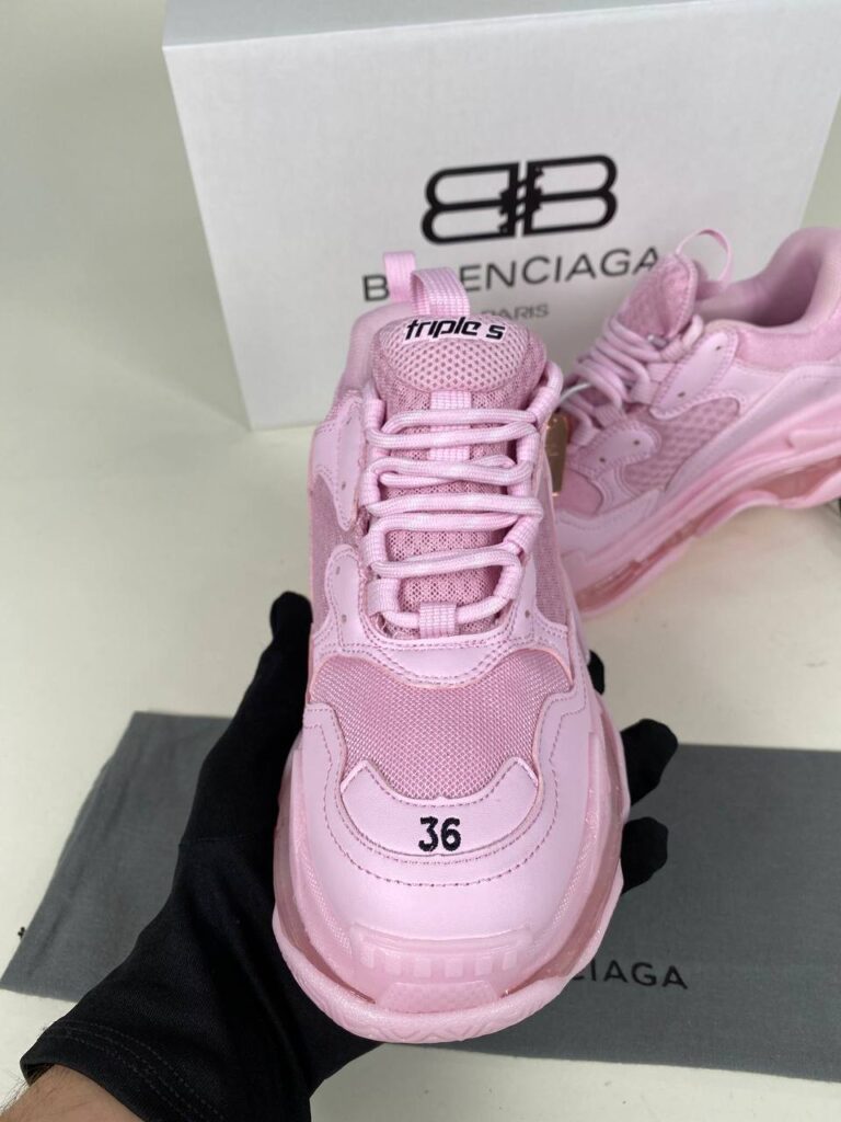 balenciaga ayakkabi sneaker triple s pembe seffaf ithal