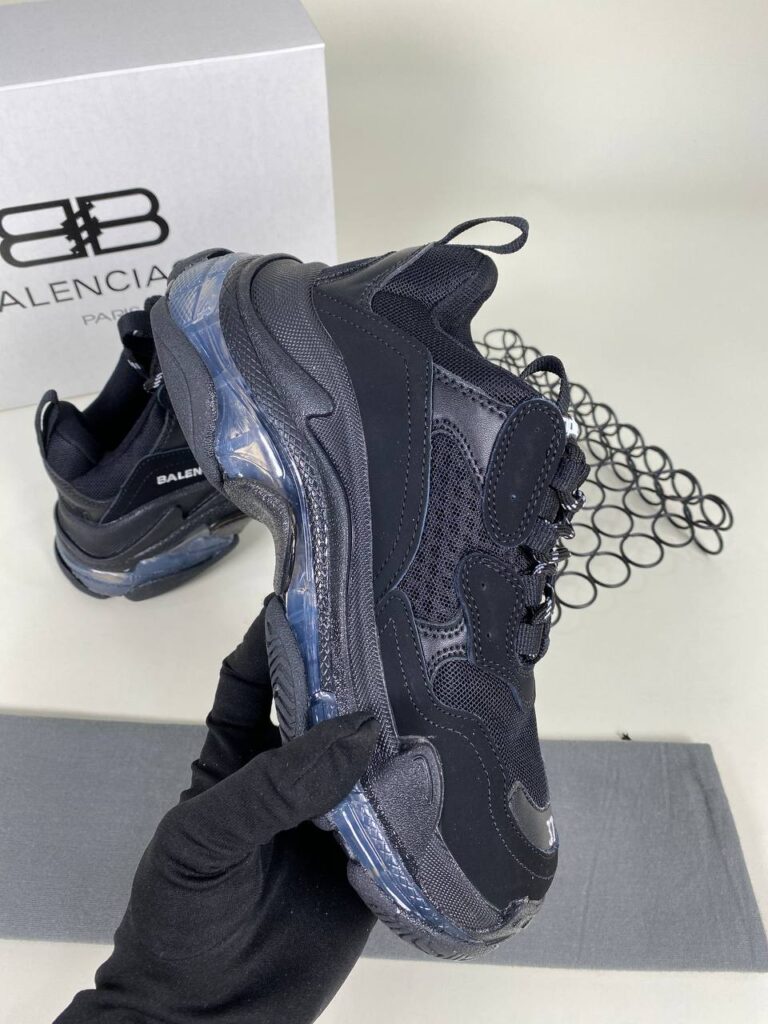 balenciaga ayakkabi sneaker triple s siyah seffaf ithal