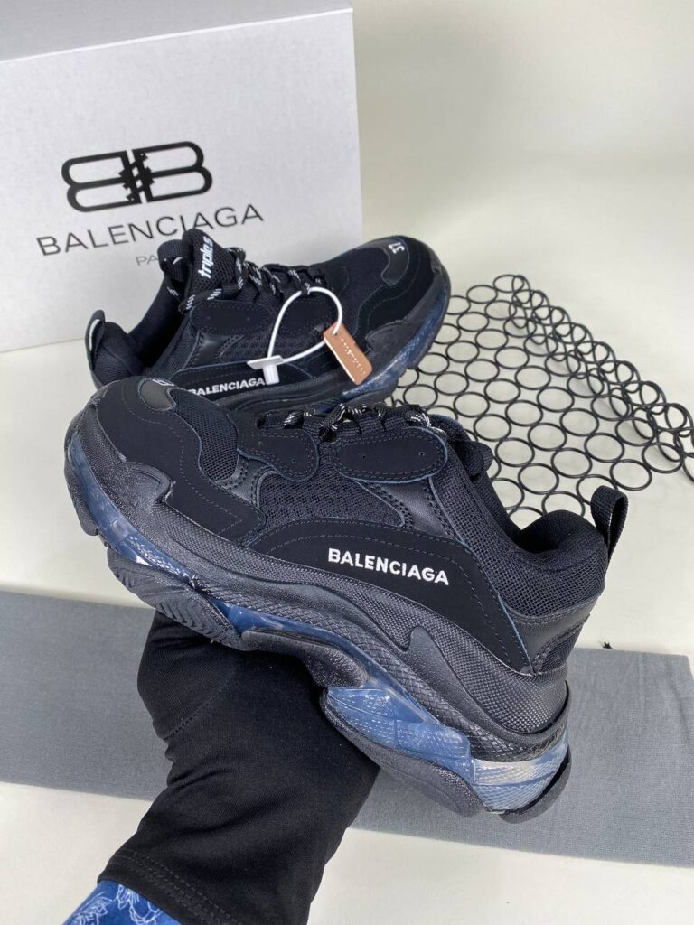 balenciaga ayakkabi sneaker triple s siyah seffaf ithal