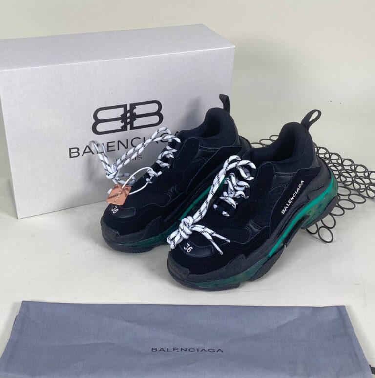 balenciaga ayakkabi sneaker triple s yesil seffaf taban ithal