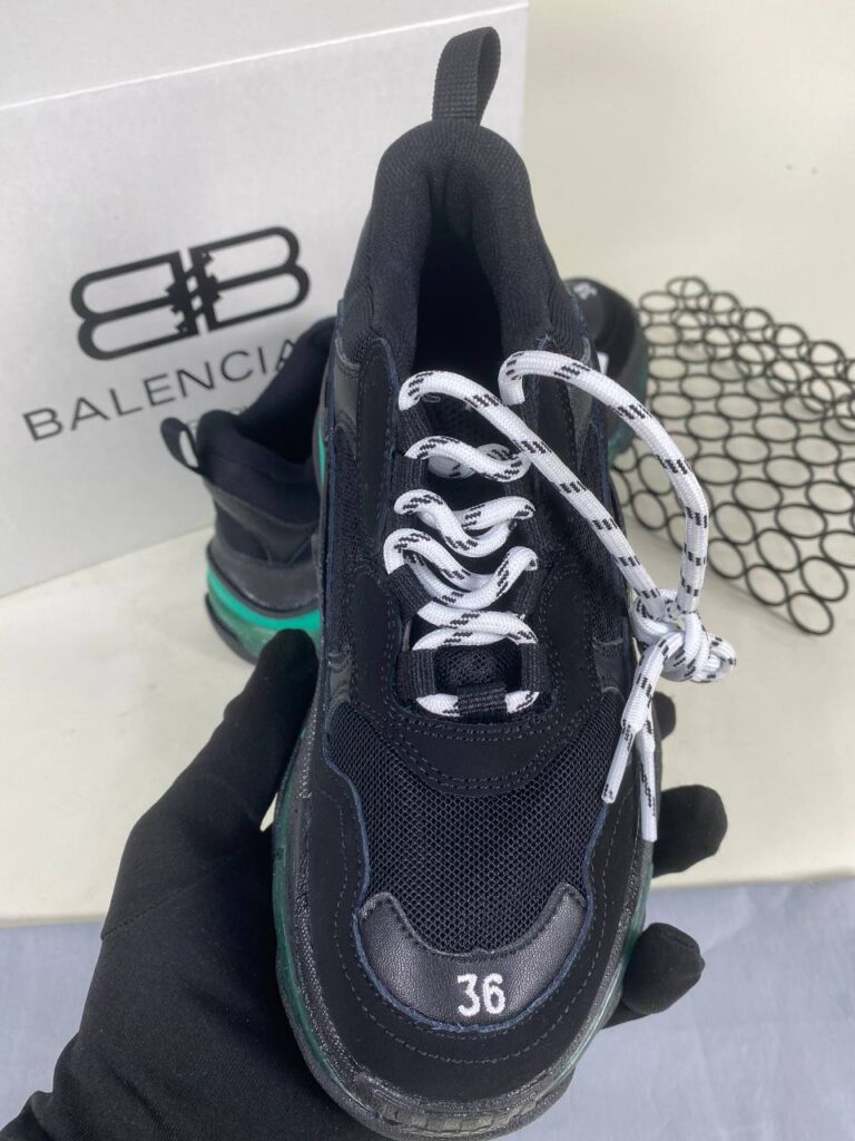 balenciaga ayakkabi sneaker triple s yesil seffaf taban ithal