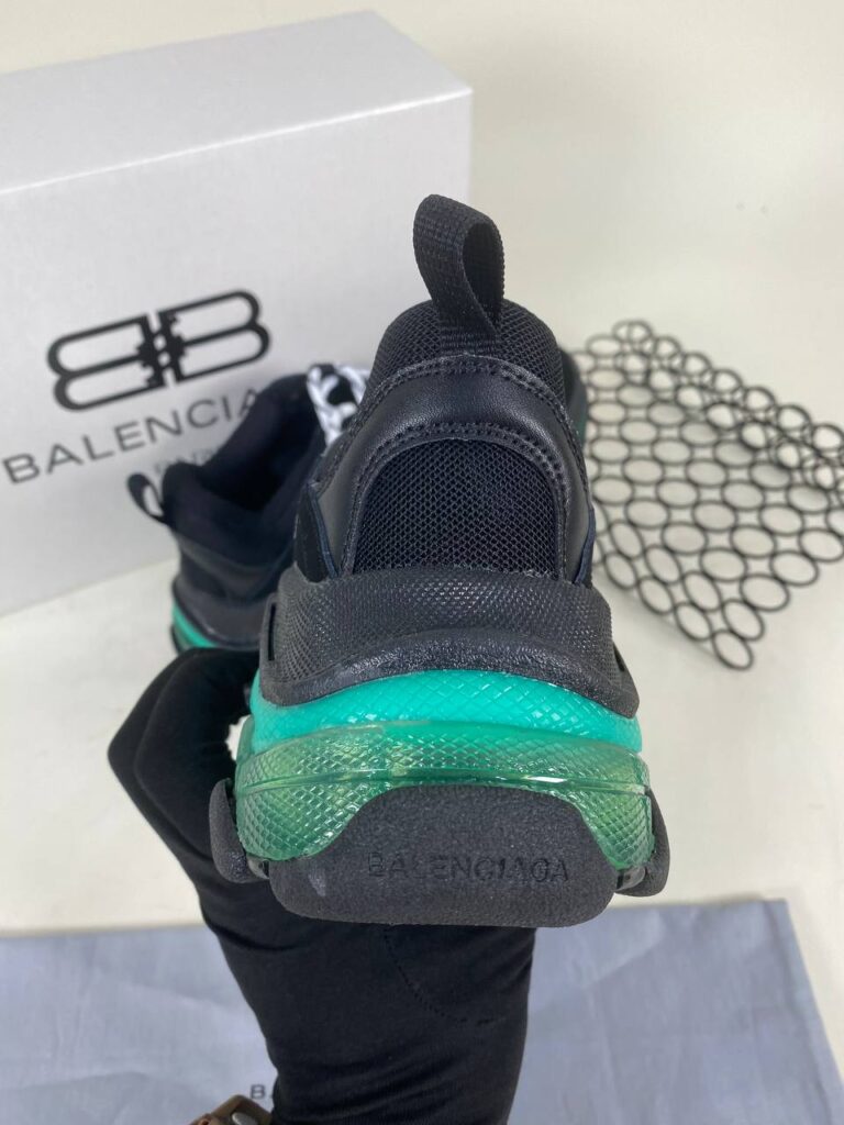 balenciaga ayakkabi sneaker triple s yesil seffaf taban ithal