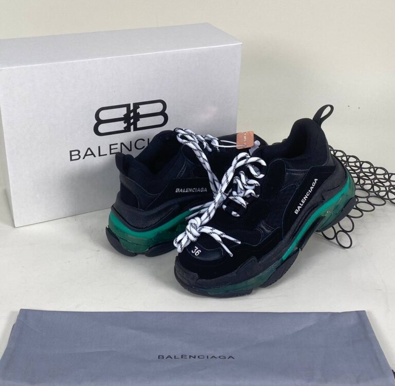 balenciaga ayakkabi sneaker triple s yesil seffaf taban ithal