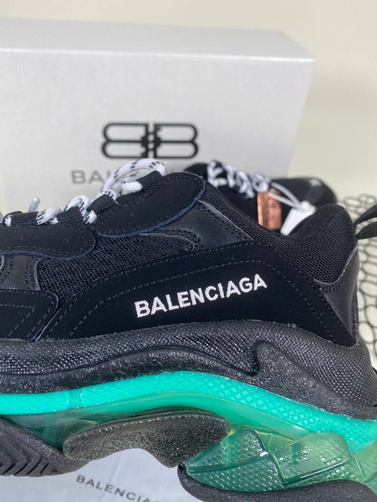 balenciaga ayakkabi sneaker triple s yesil seffaf taban ithal