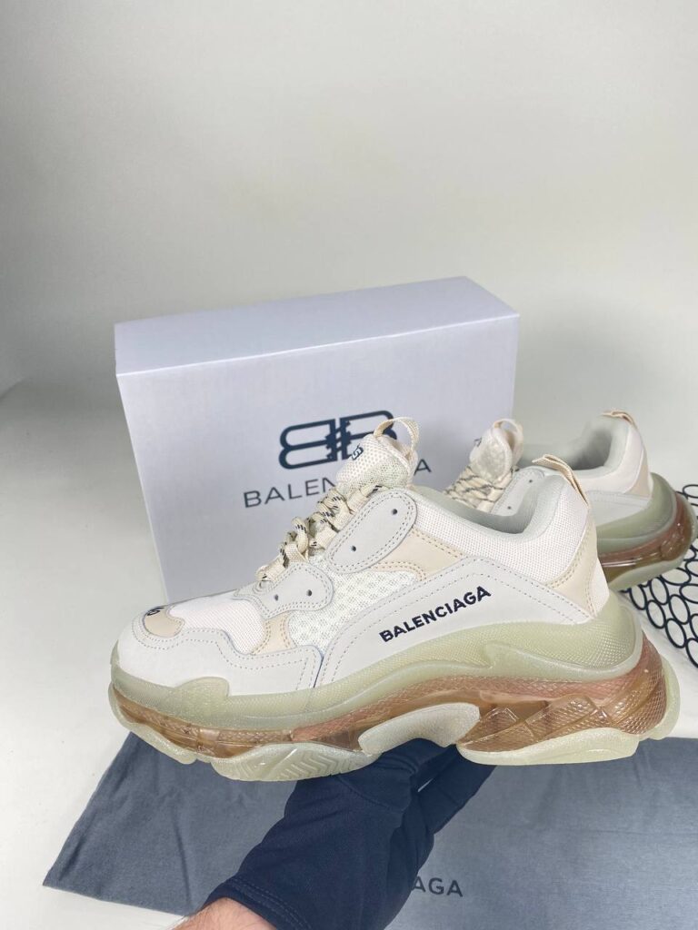 balenciaga ayakkabi sneaker unisex triple s beyaz seffaf ithal