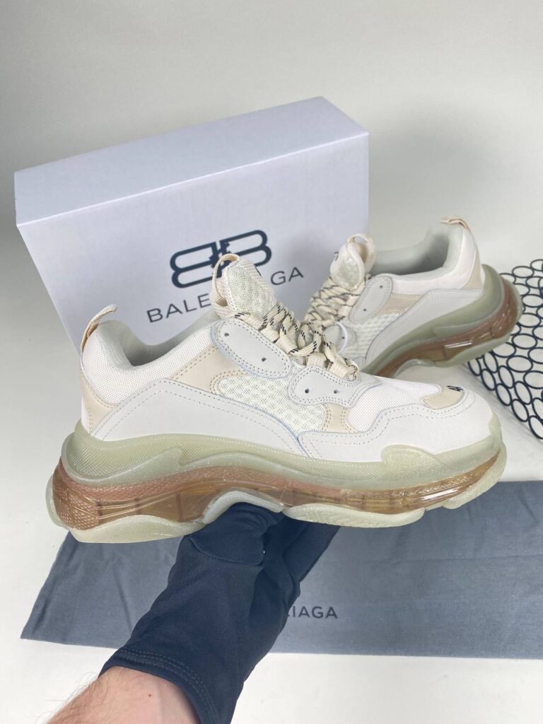 balenciaga ayakkabi sneaker unisex triple s beyaz seffaf ithal