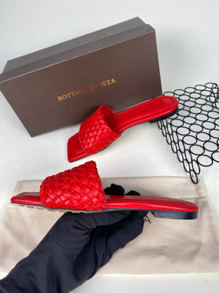 bottega veneta ayakkabi kirmizi ?rg?l? terlik