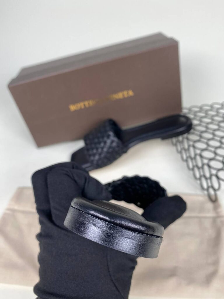 bottega veneta ayakkabi siyah ?rg?l? terlik