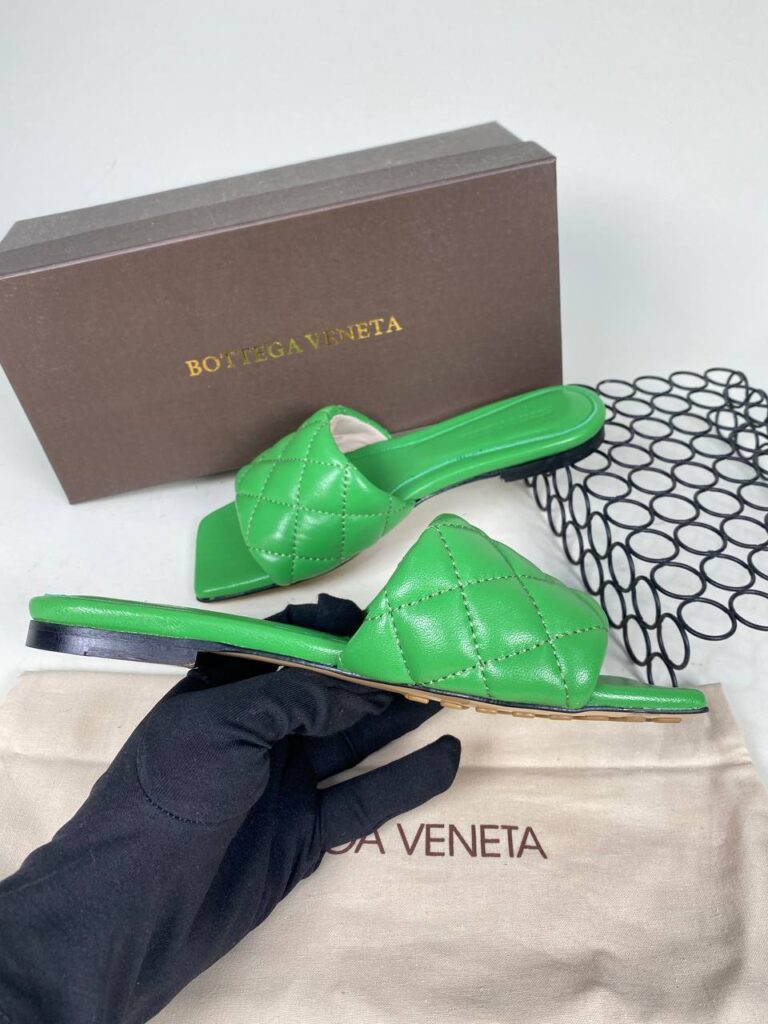 bottega veneta ayakkabi yesil terlik