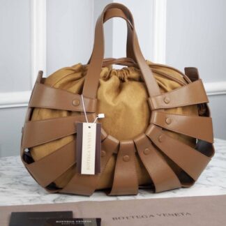 bottega veneta canta shell taba 40x25 cm