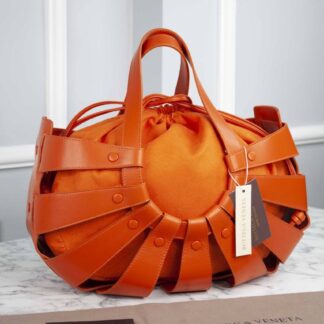 bottega veneta canta shell turuncu 40x25 cm