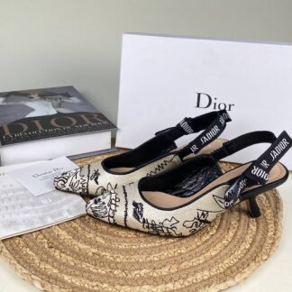 christian dior ayakkabi jadior slingback topuklu nakisli 6 cm