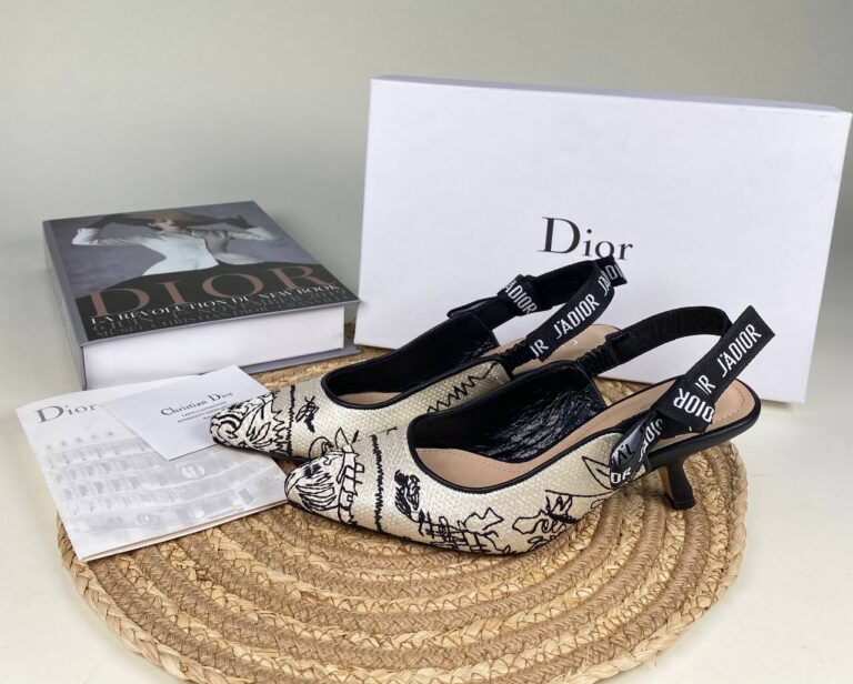 christian dior ayakkabi jadior slingback topuklu nakisli 6 cm