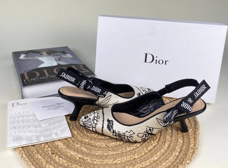 christian dior ayakkabi jadior slingback topuklu nakisli 6 cm