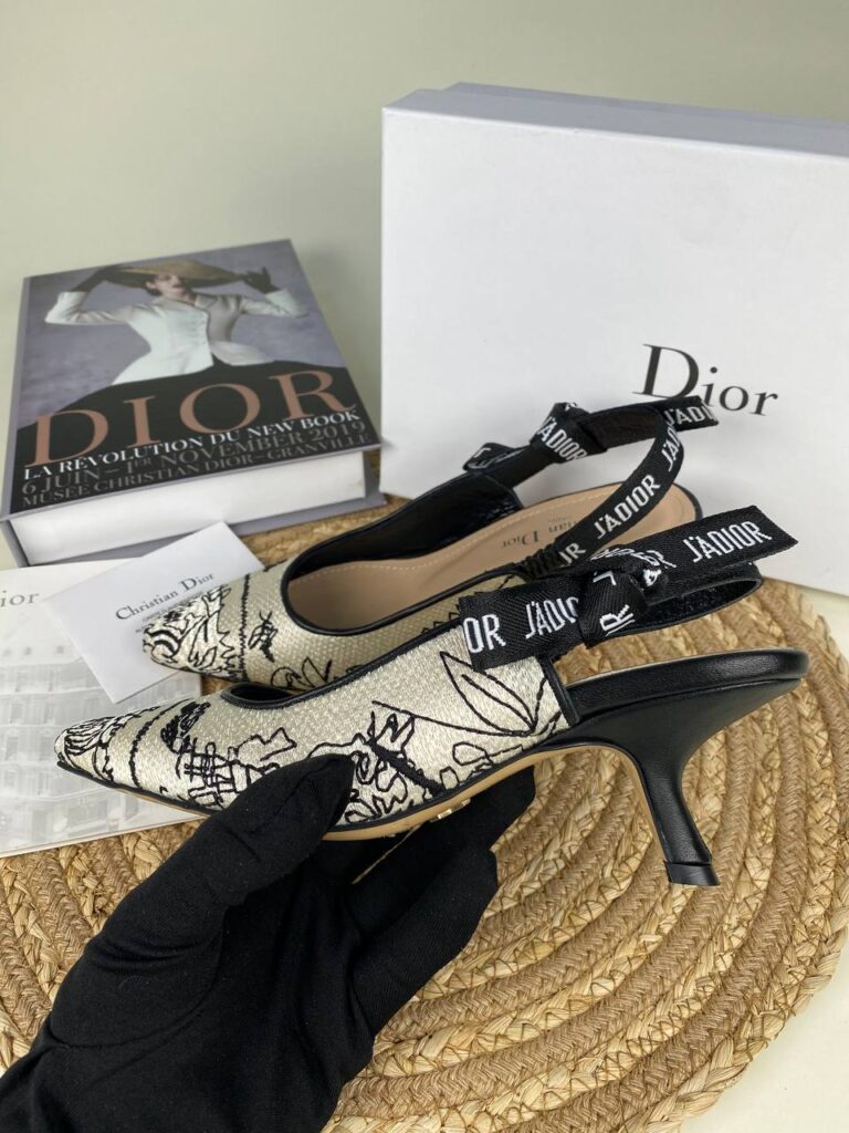 christian dior ayakkabi jadior slingback topuklu nakisli 6 cm