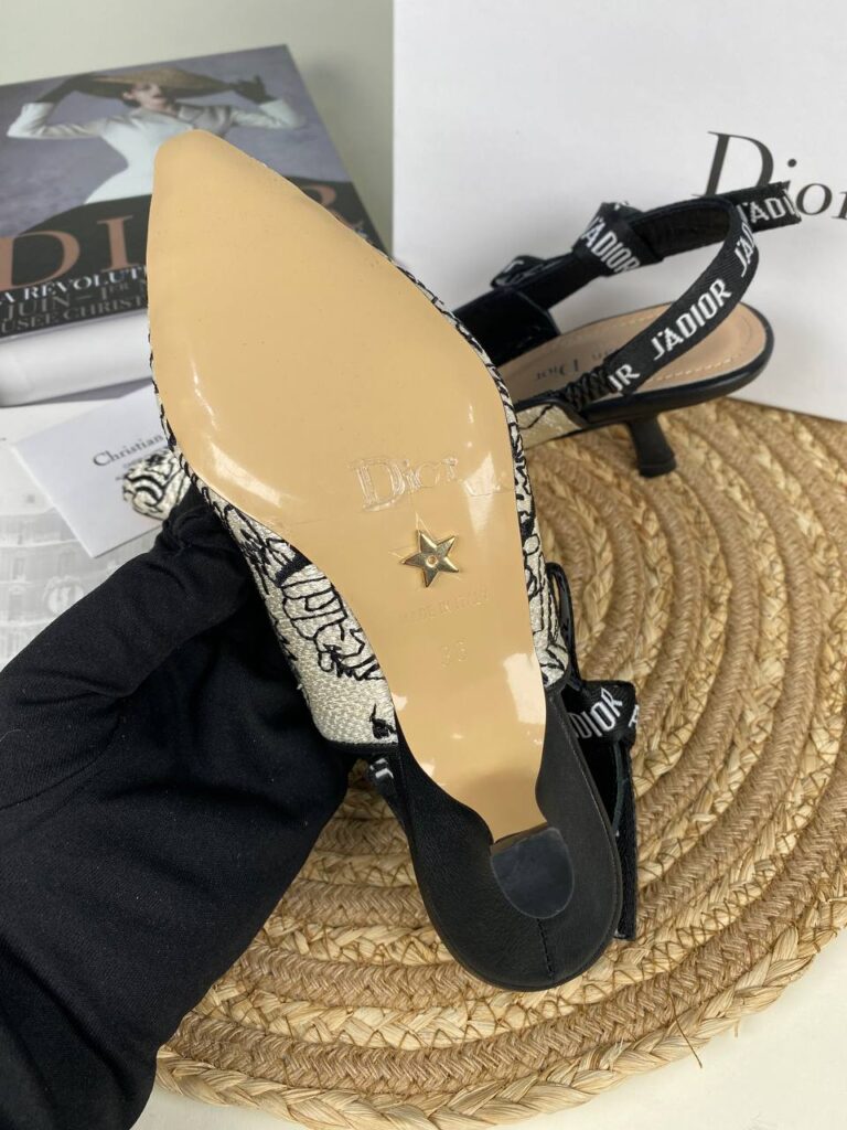 christian dior ayakkabi jadior slingback topuklu nakisli 6 cm