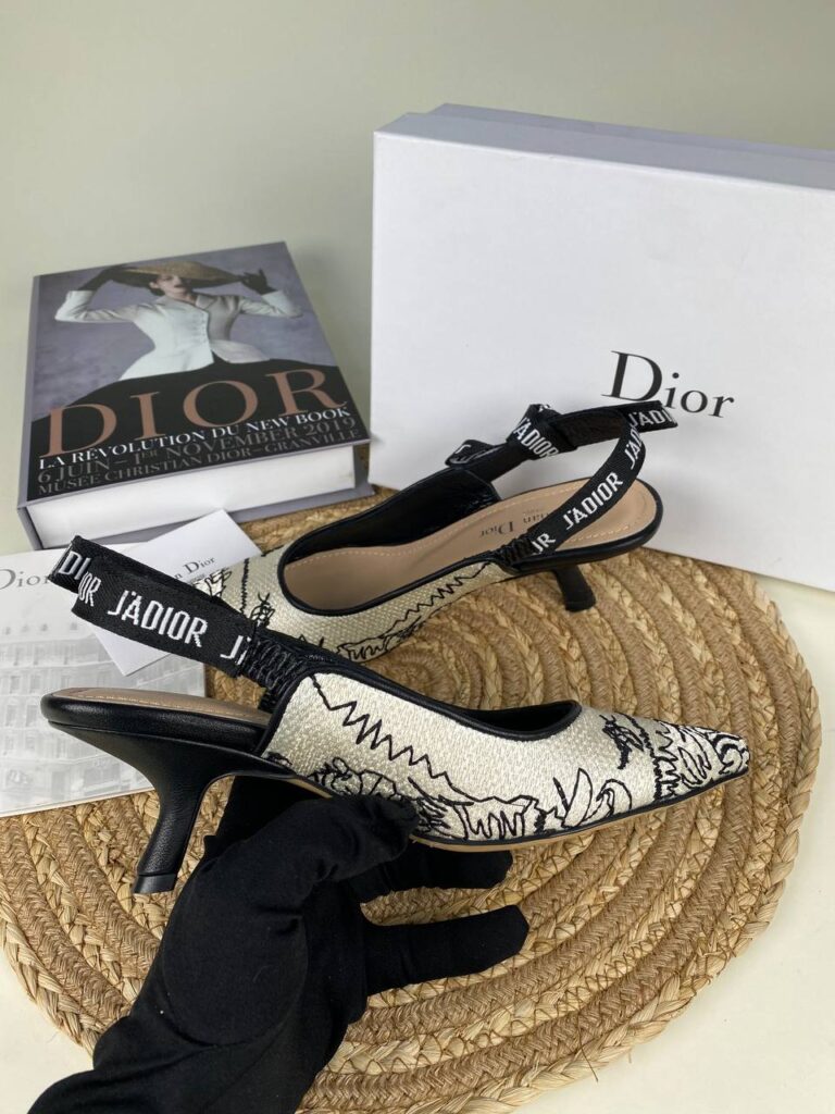 christian dior ayakkabi jadior slingback topuklu nakisli 6 cm
