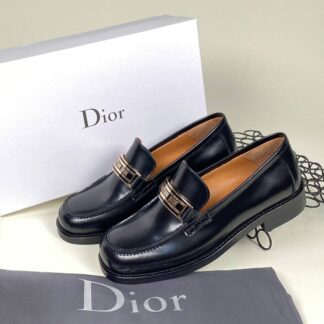 christian dior ayakkabi loafer siyah hakiki deri