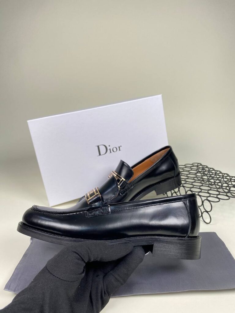 christian dior ayakkabi loafer siyah hakiki deri