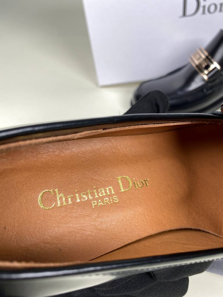 christian dior ayakkabi loafer siyah hakiki deri