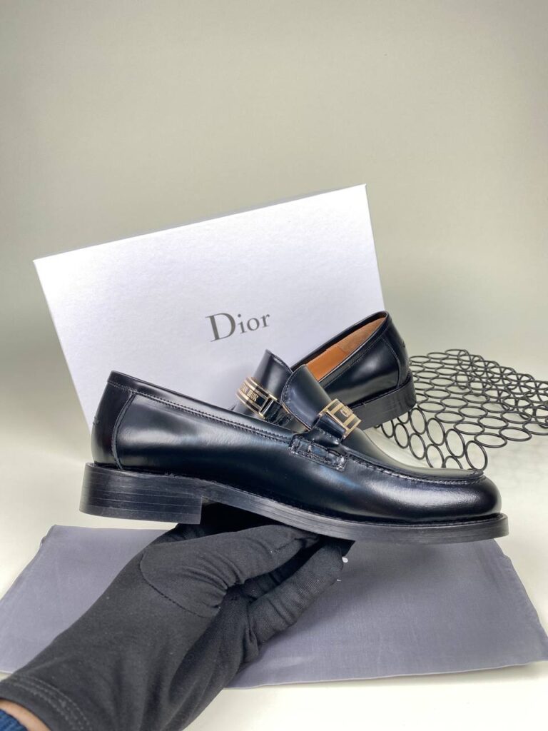 christian dior ayakkabi loafer siyah hakiki deri