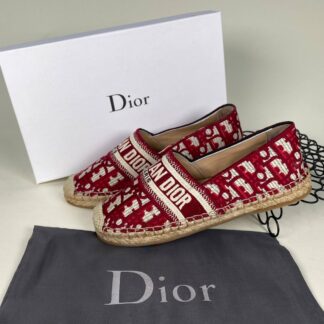 christian dior babet espadril nakisli kirmizi