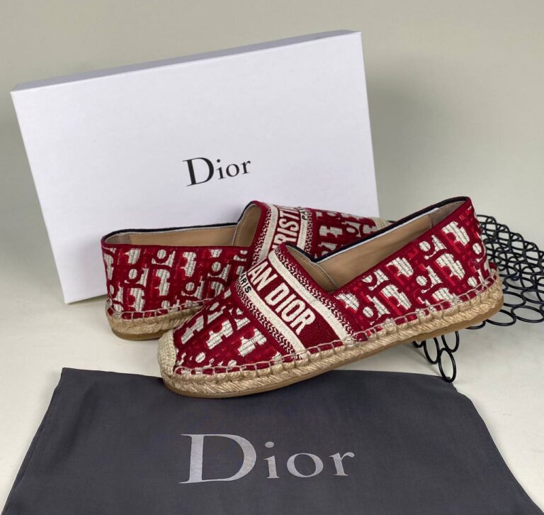 christian dior babet espadril nakisli kirmizi
