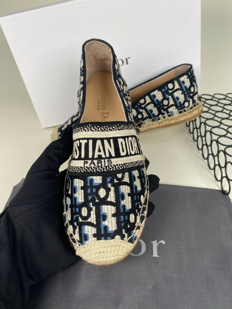 christian dior babet espadril nakisli siyah mavi