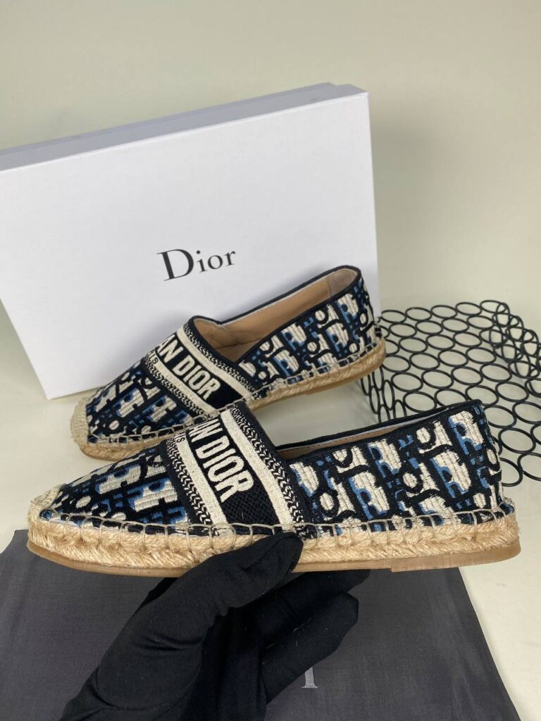 christian dior babet espadril nakisli siyah mavi