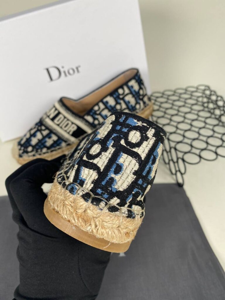 christian dior babet espadril nakisli siyah mavi