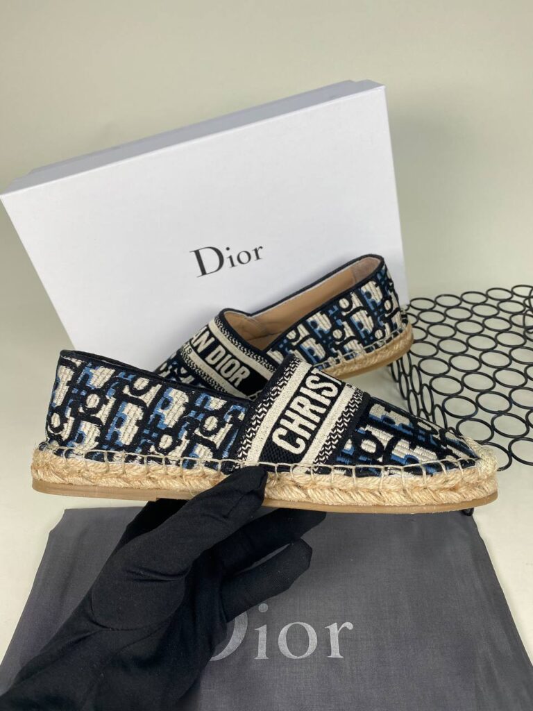 christian dior babet espadril nakisli siyah mavi