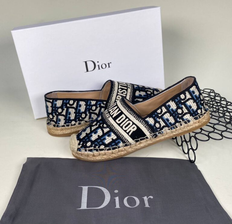 christian dior babet espadril nakisli siyah mavi