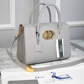 christian dior canta medium st honore tote acik gri 25x19x12 cm