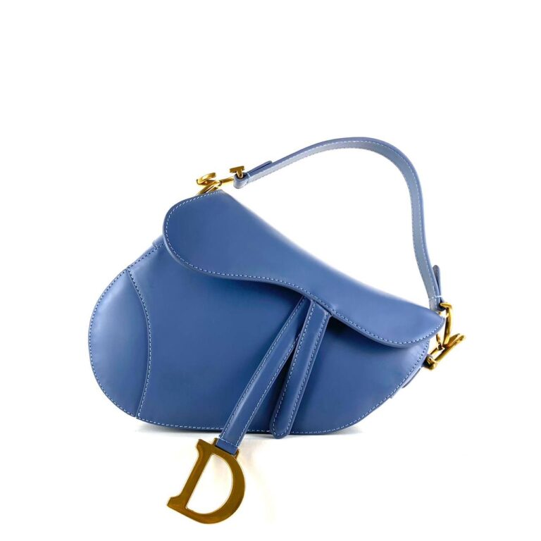christian dior canta saddle calfskin mavi 25x20x6 cm