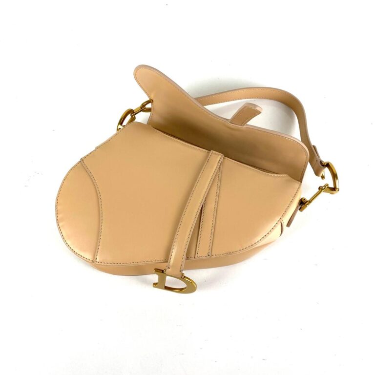 christian dior canta saddle calfskin pudra eskitme altin rengi 25x20x6 cm