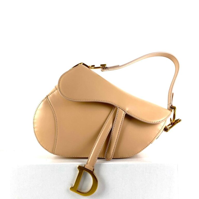 christian dior canta saddle calfskin pudra eskitme altin rengi 25x20x6 cm