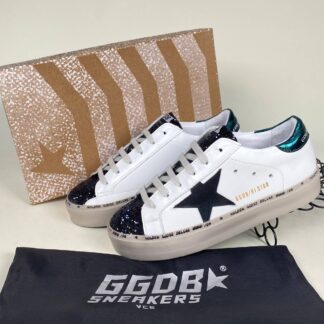 golden goose ayakkabi beyaz simli sneakers