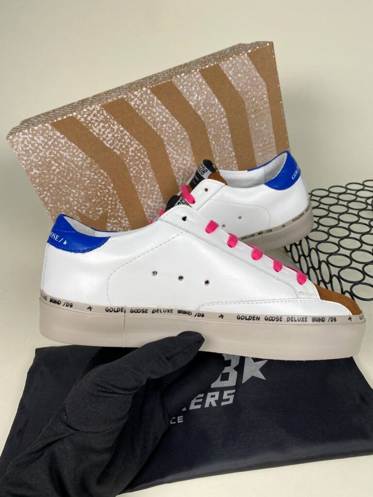 golden goose ayakkabi leopar pembe mavi sneakers