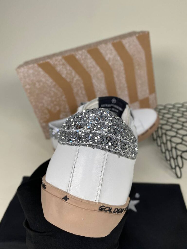 golden goose ayakkabi leopar simli silver sneakers