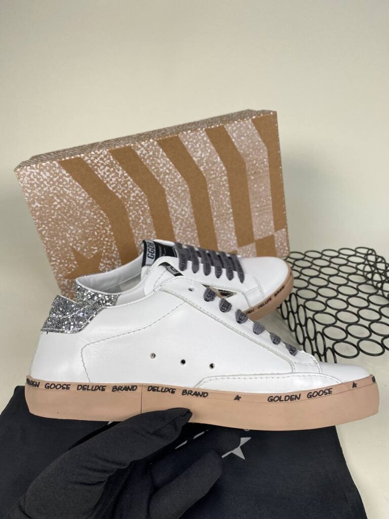 golden goose ayakkabi leopar simli silver sneakers