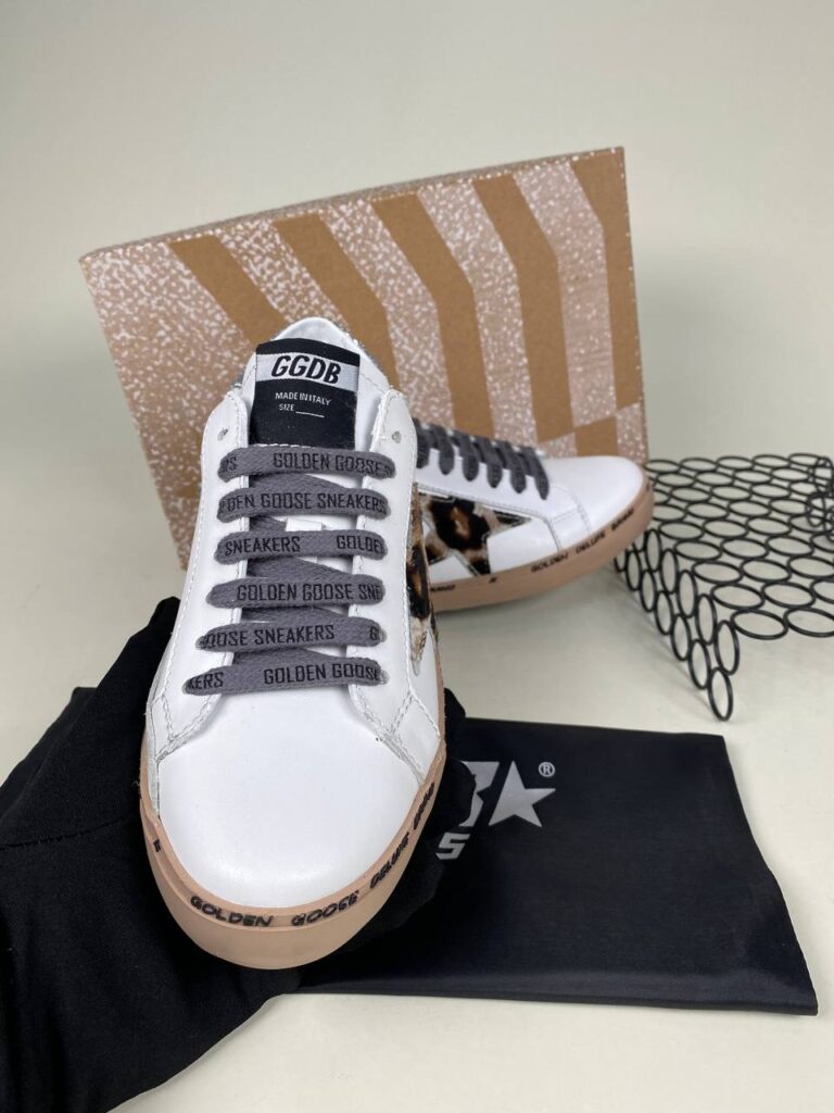 golden goose ayakkabi leopar simli silver sneakers