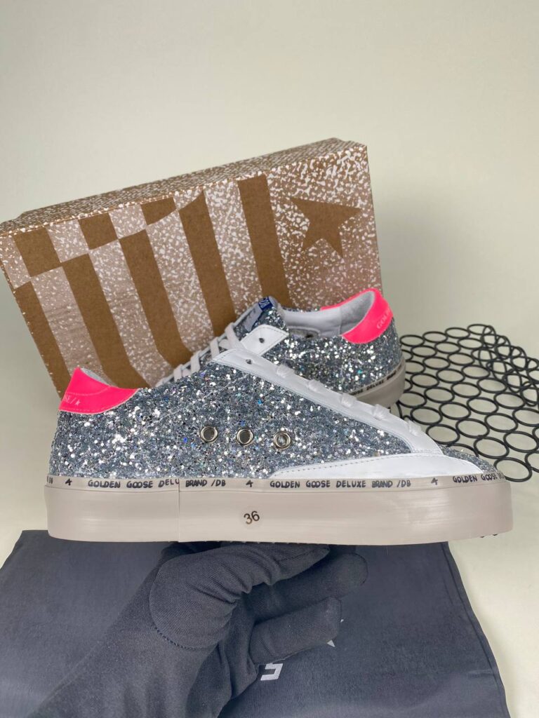 golden goose ayakkabi silver simli beyaz pembe